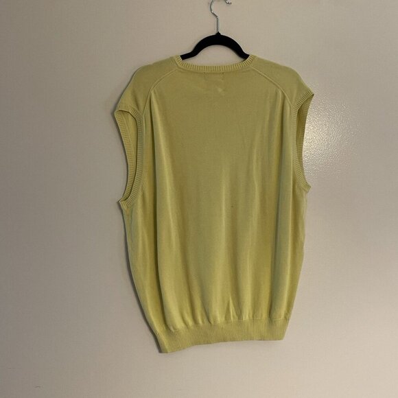Jos.A. Bank Men's SZ L Light Green/Yellow 100% Pima Cotton Knit Sweater Vest NWT - Picture 10 of 10